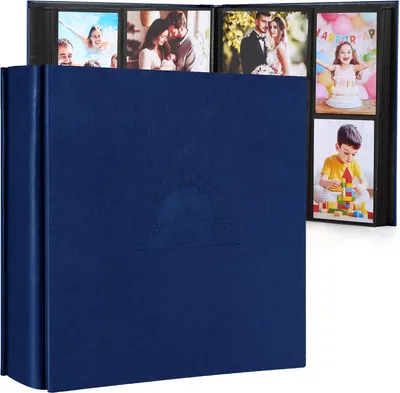Image de Album photo 10x15 cm, capacité pour 1000 photos, en simili cuir avec motif en relief, idéal pour un mariage