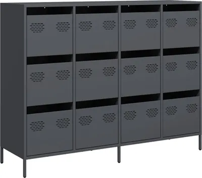 Produktbild von Sideboard Anthrazit 135x39x103,5 cm Kaltgewalzter Stahl