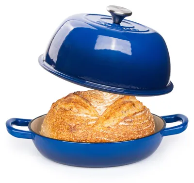 Immagine prodotto di Pentola in ghisa smaltata, ideale per pane e stufati, capacità 5,7 litri