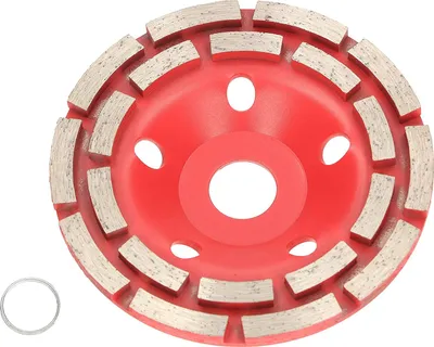 Zdjęcie produktu dla KOTARBAU® Diamentowa sciernica garnkowa 125 mm x 22,2 mm Diamentowa tarcza szlifierska dwurzedowa do szlifowania kamienia betonowego do szlifierek katowych