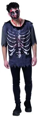 Produktbild von Zombie T-Shirt Skelett Halloween, Groesse:56/58