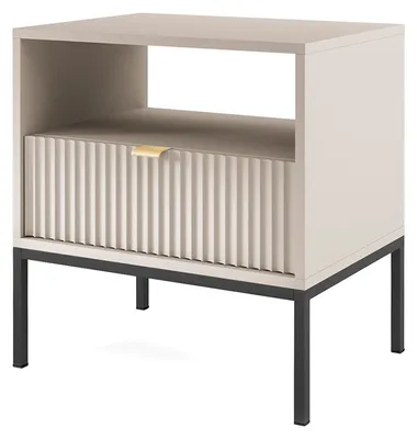 Produktbild von Nachtkonsole Nova Nachtschrank Nachttisch 54x39x56cm grau MDF