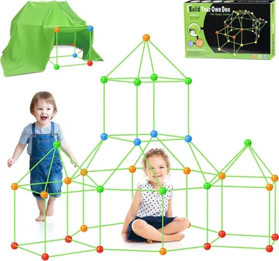 Produktbild von Do-it-yourself Zelt Spielzeug Baukasten für Kinder - Bau Spielzeug für Mädchen und Jungen 156-teilig