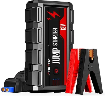 Productafbeelding van Startbooster Powerbank 5500A, startbooster voor auto's 12V (geschikt voor alle benzineauto's en dieselauto's tot 9,0 liter), autostartbooster met LED-zaklamp en USB 3.0-aansluiting.