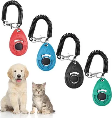 Produktbild von Haus Clicker für Hunde, Clicker für Hunde- und Katentraining mit Leinenband, Profi-Hunde-Clicker für Hunde-, Kat- und Pferdetraining