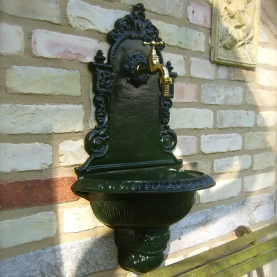 Produktbild von Gartenbrunnen, Wandbrunnen, Wasserzapfstelle Waschbecken, Aluminium hochwertig