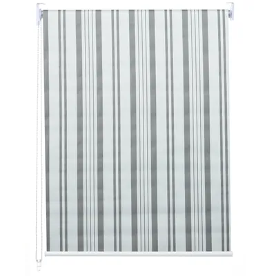 Image de Store à enroulement HWC-D52, store à enroulement latéral Jalousie, 120x230cm protection solaire obscurcissement opaque ~ gris/blanc