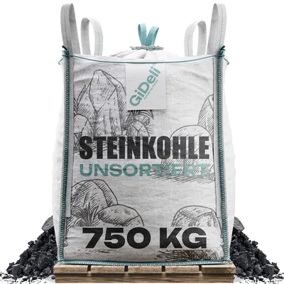 Produktbild von Steinkohle 750kg Anthrazitkohle 5-50mm Hoher Heizwert Kaminofen Heizkohle GiDeli
