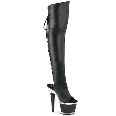 Produktbild von SPECTATOR-3019 Damen Boots von Pleaser, Schwarz Matt , EU 40, US 10
