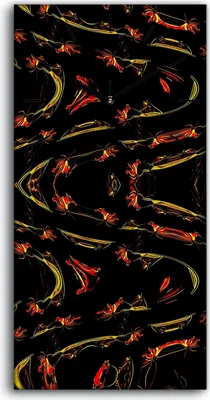 Produktbild von Wandkunst Leinwand Bild Uhr Geräuschlos Kunstdruck 30x60 Abstrakte Kunst - schwarze Hände