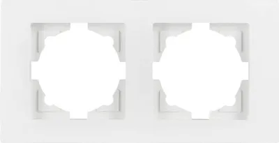 Produktbild von Gunsan Moderna 2-fach Rahmen für 2 Steckdosen Schalter Dimmer Weiss