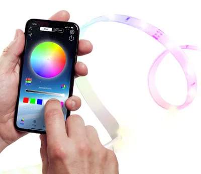 Produktbild von Decorya LED-Streifen RGB Bluetooth App-Steuerung 3m Wasserdicht