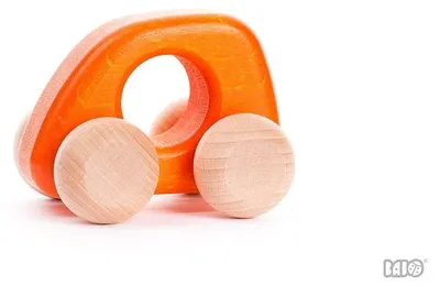 Obrázek produktu pro Dřevěné autíčko Bajo – oranžové autíčko pro děti