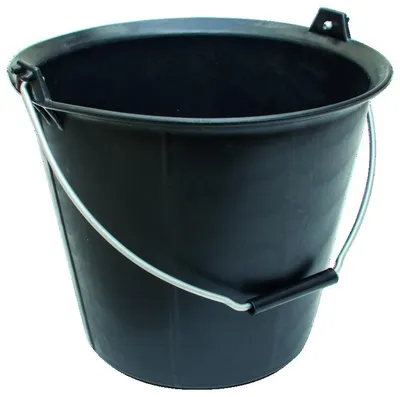 Image de Seau en plastique renforcé gradué 13L noir - TALIAPLAST - 310107
