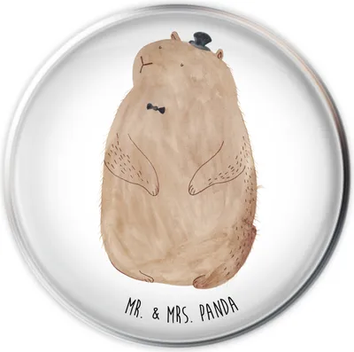 Produktbild von Mr. & Mrs. Panda Waschbecken Stöpsel Murmeltier - Weiß - Geschenk, Ablaufgarnitur, Tiere, waschbeckenstöpsel, Ablaufstopfen, Abfluss-Stopfen, Knigge, Fröhlichkeit