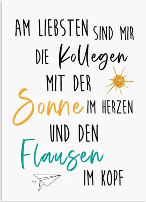 Produktbild von Postkarte KOLLEGEN Flausen