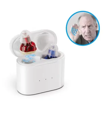 Produktbild von Hörgeräte, kabelloser wiederaufladbarer Hörverstärker, Hörgeräte mit magnetischem Ladeetui, 2-Kanal-Digital-In-Ear-Hörgeräte mit Geräuschunterdrückung