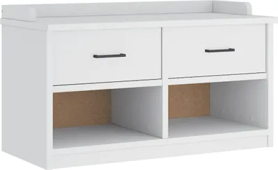 Produktbild von Flurbank SANDNES Weiß 87x40x50 cm Massivholz Kiefer
