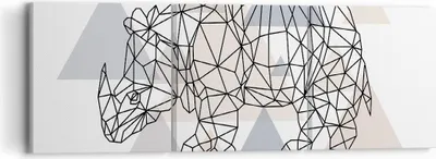 Produktbild von Bild auf Leinwand - Leinwandbild - Tier Abstraktion - 90x30cm - Wand Bild - Wanddeko - Wandbilder - Leinwanddruck - Bilder - Kunstdruck - Wanddekoration - Leinwand bilder - Wandkunst - CA90x30-4060