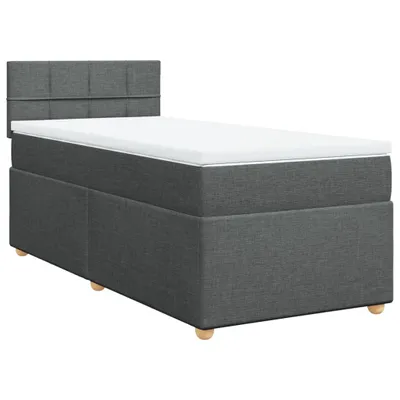 Produktbild von vidaXL Boxspringbett mit Matratze Dunkelgrau 100x200 cm Stoff