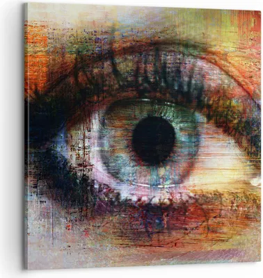 Produktbild von Bild auf Leinwand - Leinwandbild - Auge Abstraktion - 60x60cm - Wand Bild - Wanddeko - Wandbilder - Leinwanddruck - Bilder - Kunstdruck - Wanddekoration - Leinwand bilder - Wandkunst - AC60x60-3518