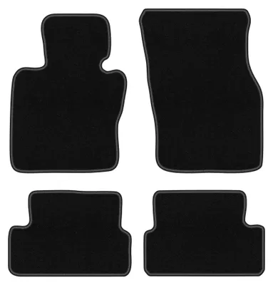 Image de Tapis de sol en moquette pour Mini Countryman 2014- (à hayon) – jeu 4 pièces, noirs, sur mesure – Wielganizator BASIC