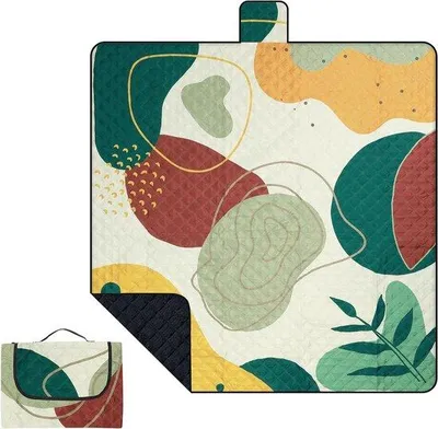 Produktbild von Famanu Picknickdecke 200x200 cm - Wasserdicht und Maschinenwaschbar