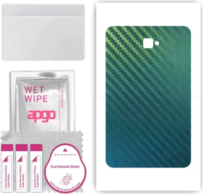 Produktbild von apgo Rückseite Schutzfolie, Skin, kompatibel mit Samsung Galaxy Tab A 10.1 (2016), Hinten Displayschutzfolie aus Vinylfolie, kratzfest, einfache Montage - Kohlenstoff-Chamäleon CAKA1