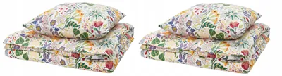 Produktbild von IKEA STRANDLUMMER Bettwäsche-Set Blumenmuster 150x200 cm