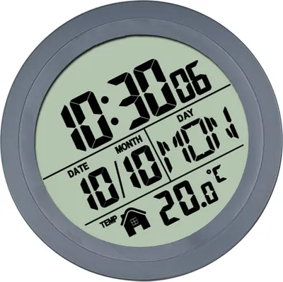 Zdjęcie produktu dla Zegar domowy bez przyssawki Wodoodporny zegar łazienkowy Zegar kuchenny Cyfrowy wyświetlacz LCD Zegar z czujnikiem temperatury