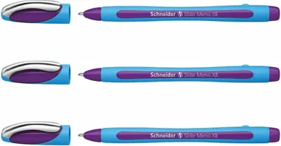Produktbild von Kugelschreiber Schneider Slider Memo XB - 3er-Set Violett