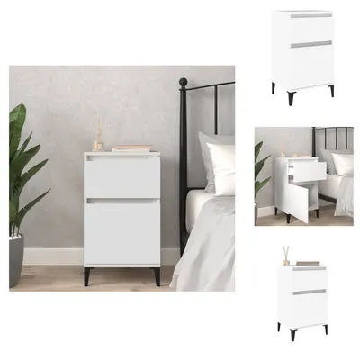 Zdjęcie produktu dla vidaXL Szafka nocna biała 40x35x70 cm - Szafki nocne