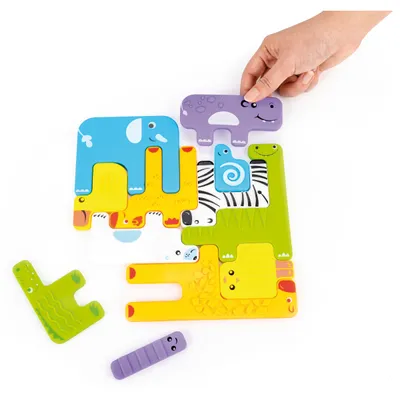 Immagine prodotto di EDUPLAY 120741 Puzzle sensoriale degli animali, colorato, 12 pezzi (1 set)