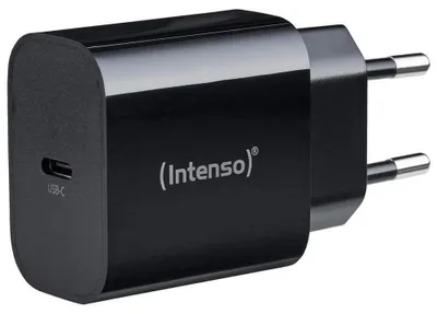 Produktbild von Intenso Power Adapter W20C, 20W, USB-C Anschluss, schwarz, Drinnen, 120 - 140 V, 50/60 Hz, 20 W, 12 V, Schwarz