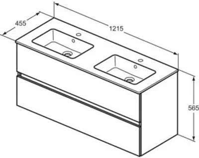 Produktbild von IDEAL STANDARD R0576TI Möbelpaket Eurovit+ m.WT 121cm Weiß