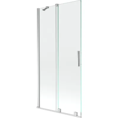Obrázok produktu pre Mexen Velar vaňová zástena dvojkrídlová Posuvný 95 x 150 cm, Priehľadné, Chrómová - 896-095-000-01-01
