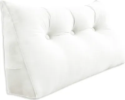 Produktbild von Großes ergonomisches Kopfteilkissen Keilkissen aus Samt, Lesekissen, Keilkissen, Rückenkissen, Ruhekissen, Dekokissen