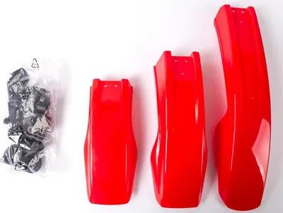 Produktbild von 26 Zoll Fahrrad Schutzblechset Steckschutzblech Schutz Blech vorn und hinten rot