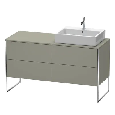 Produktbild von Waschtischunterbau XSQUARE 778x1400x548mm Be re Steingr seidenmatt steingrau seidenmatt