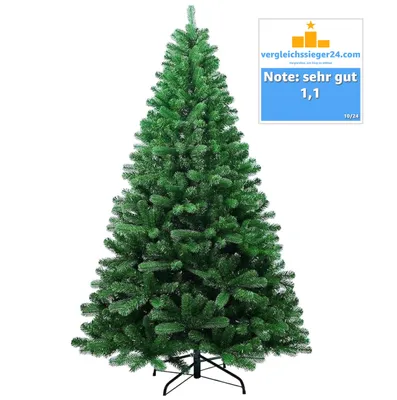Immagine prodotto di Albero di Natale artificiale verde 180 cm - abete premium ingannevolmente reale e realistico - abete Nordmann - con supporto (Premium)