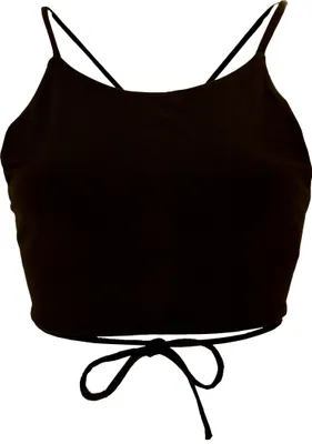 Produktbild von Goa Psytrance Bikini Top, Boho Top, Pixi Top, Yogatop, Bindetop - Schwarz, Damen, Elasthan,Baumwolle, Größe: S/M