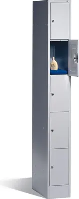 Produktbild von CP Schließfachschrank S 2000 Classic lichtgrau 80700-10, 5 Schließfächer 24,0 x 48,0 x 195,0 cm