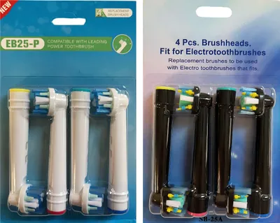 Produktbild von 8er Set Ersatzbürstenköpfe für elektrische Zahnbürsten, kompatibel mit Oral-B EB25-P/SB25A