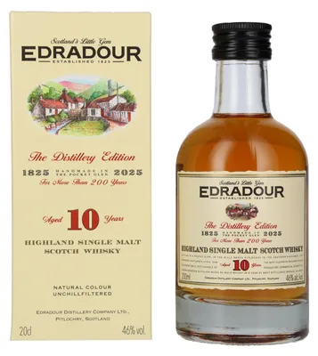 Produktbild von Edradour 10 Years Old Highland Sinlge Malt Scotch Whisky 46% Vol. 0,2l in Geschenkbox
