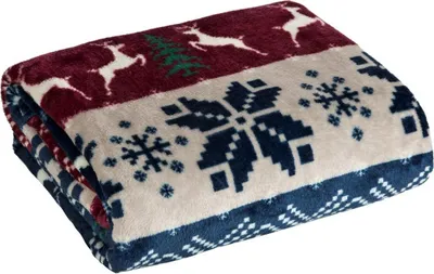Image de Couverture de Noël en microfibre HANZ bleu 150x200 cm MyBestHome