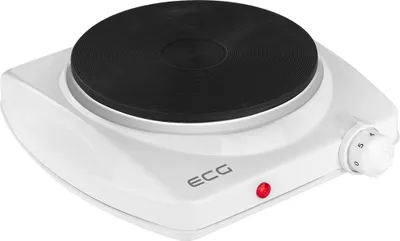 Obrázek produktu pro ECG EV 1512 White | Jednoduchá varná deska | Průměr desky 185 mm | Příkon 1 500 W | Plynulá regulace | Termostat |