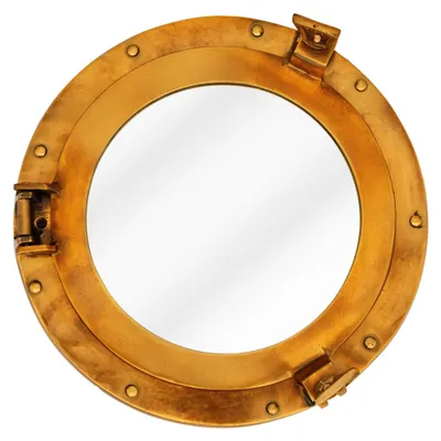 Produktbild von 28 cm Bullauge Spiegel mit Antiker Verarbeitung