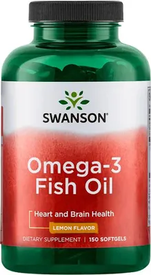 Produktbild von Omega-3-Fischöl- Zitronengeschmack 150 Weichkapsel Swanson Health Products