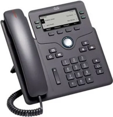 Produktbild von Cisco 6851, IP-Telefon, Schwarz, Kabelgebundenes Mobilteil, Tisch/Wand, 4 Zeilen, Digital