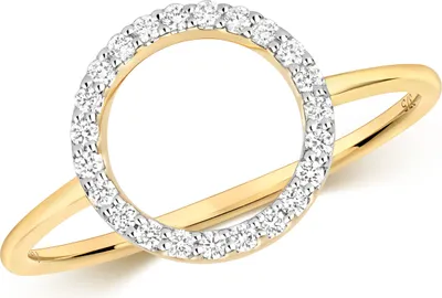 Produktbild von Funkelndes Feuer 9 Karat (375) Gold Diamant Damenring Brillant-Schliff 0.14 Karat GH - SI3-I1, 54 (17.2); TRS34775RSN